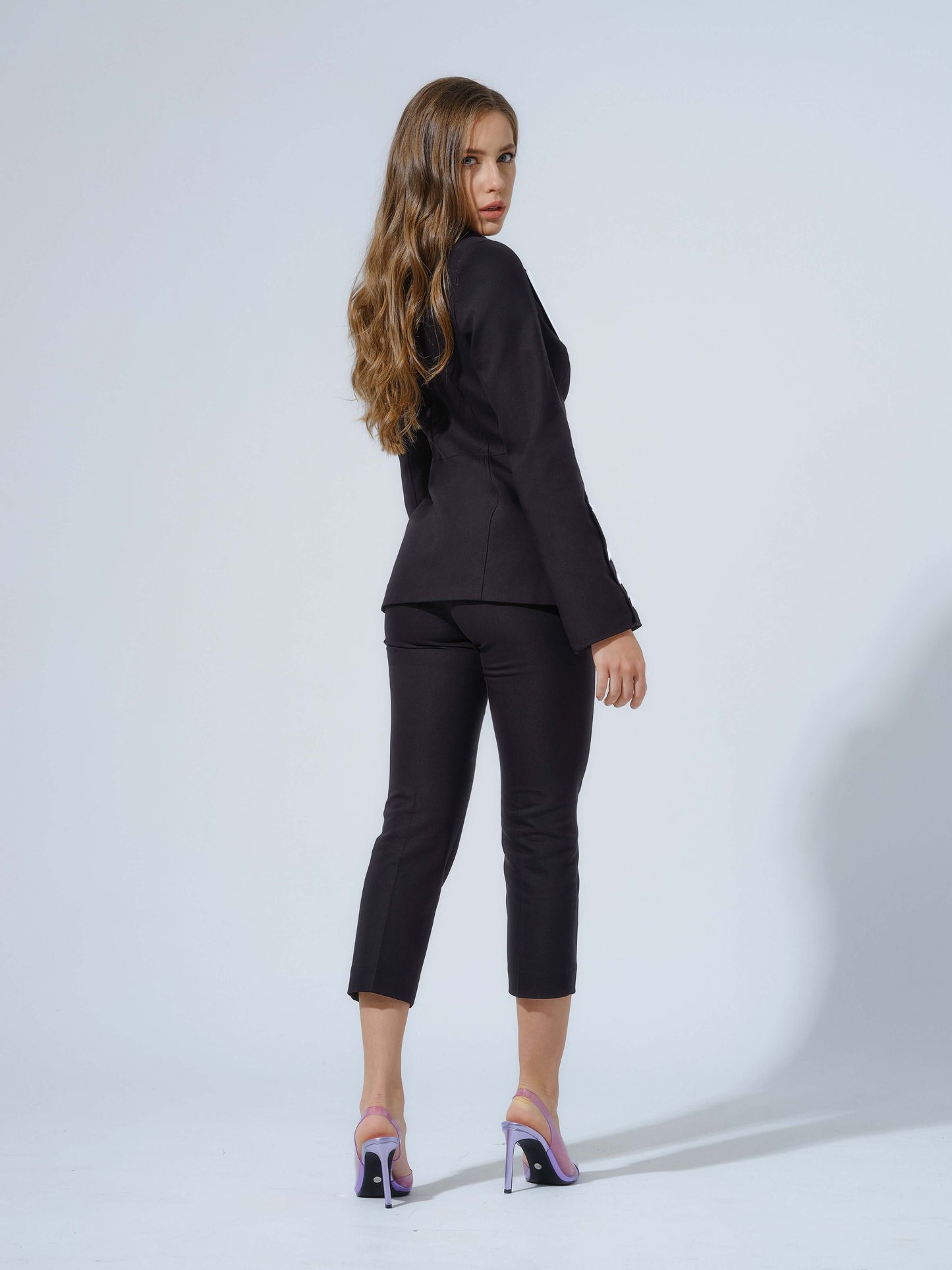 Chic Impressions Asymmetric Blazer - Black & White by Tia Dorraine Women's Luxury Fashion Designer Clothing Brand
