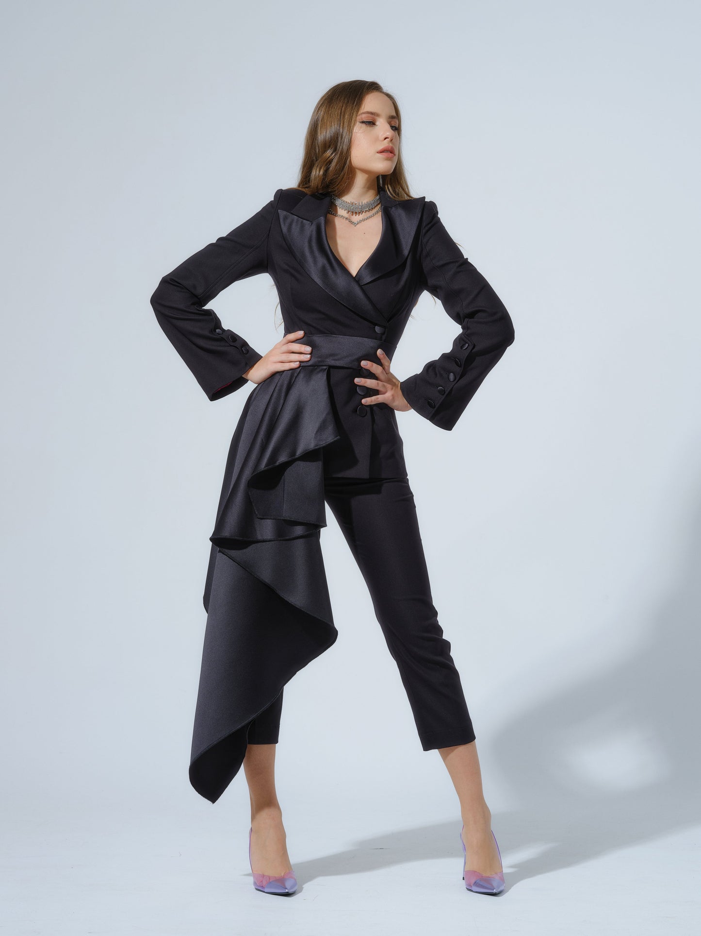 Midnight Sky Asymmetric Belt by Tia Dorraine Women's Luxury Fashion Designer Clothing Brand
