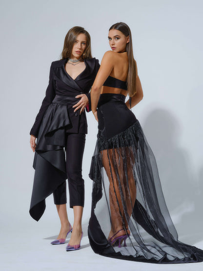 Chic Impressions Asymmetric Blazer - Black by Tia Dorraine Women's Luxury Fashion Designer Clothing Brand
