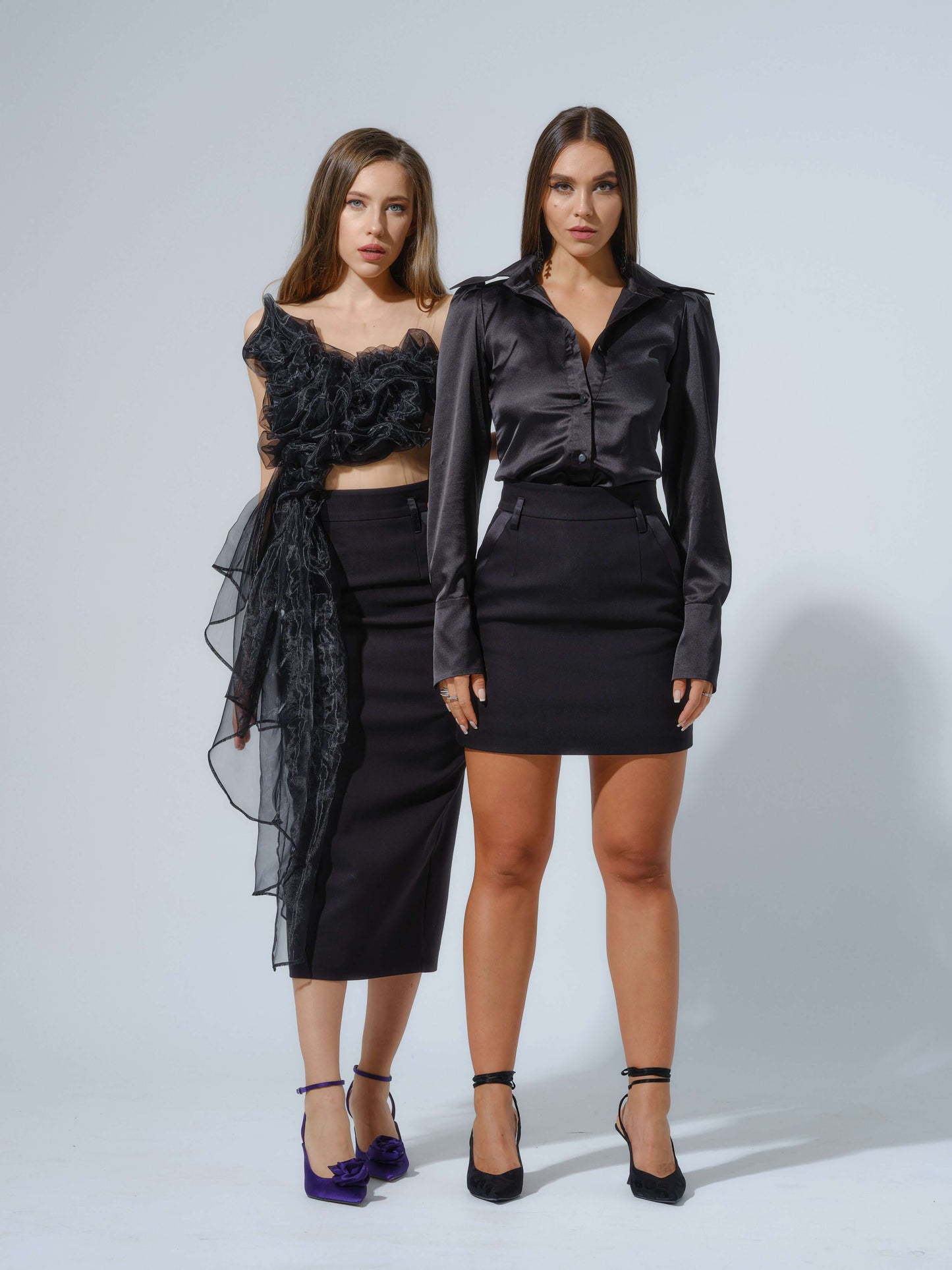 Chic Impressions High-Waist Mini Skirt by Tia Dorraine Women's Luxury Fashion Designer Clothing Brand