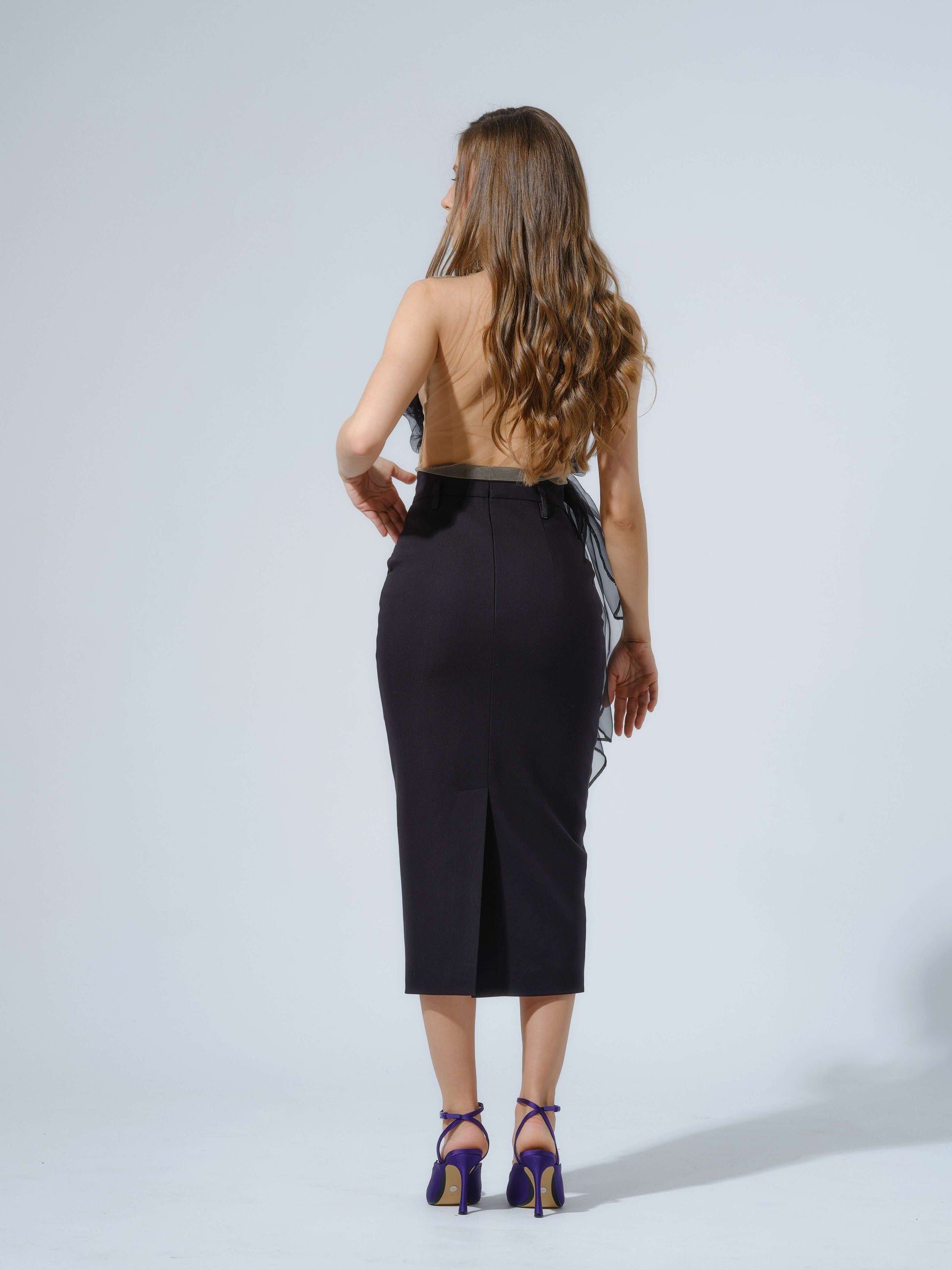 Chic Impressions Pencil Midi Skirt by Tia Dorraine Women's Luxury Fashion Designer Clothing Brand