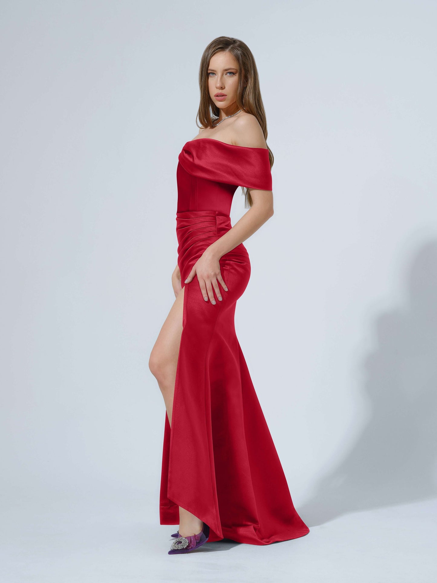 Signature of the Sun Long Dress - Red
