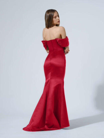 Signature of the Sun Long Dress - Red