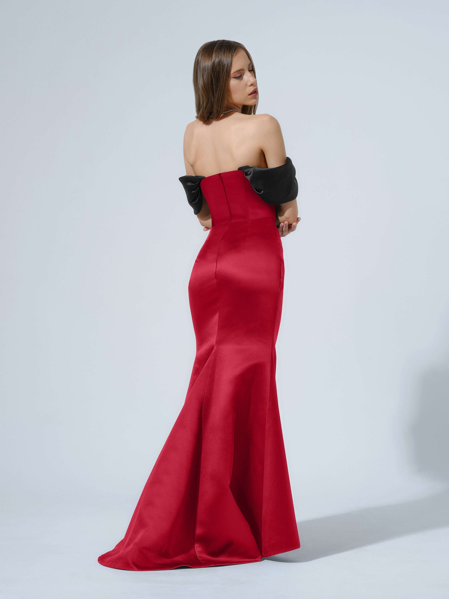 Signature of the Sun Long Dress - Red & Black