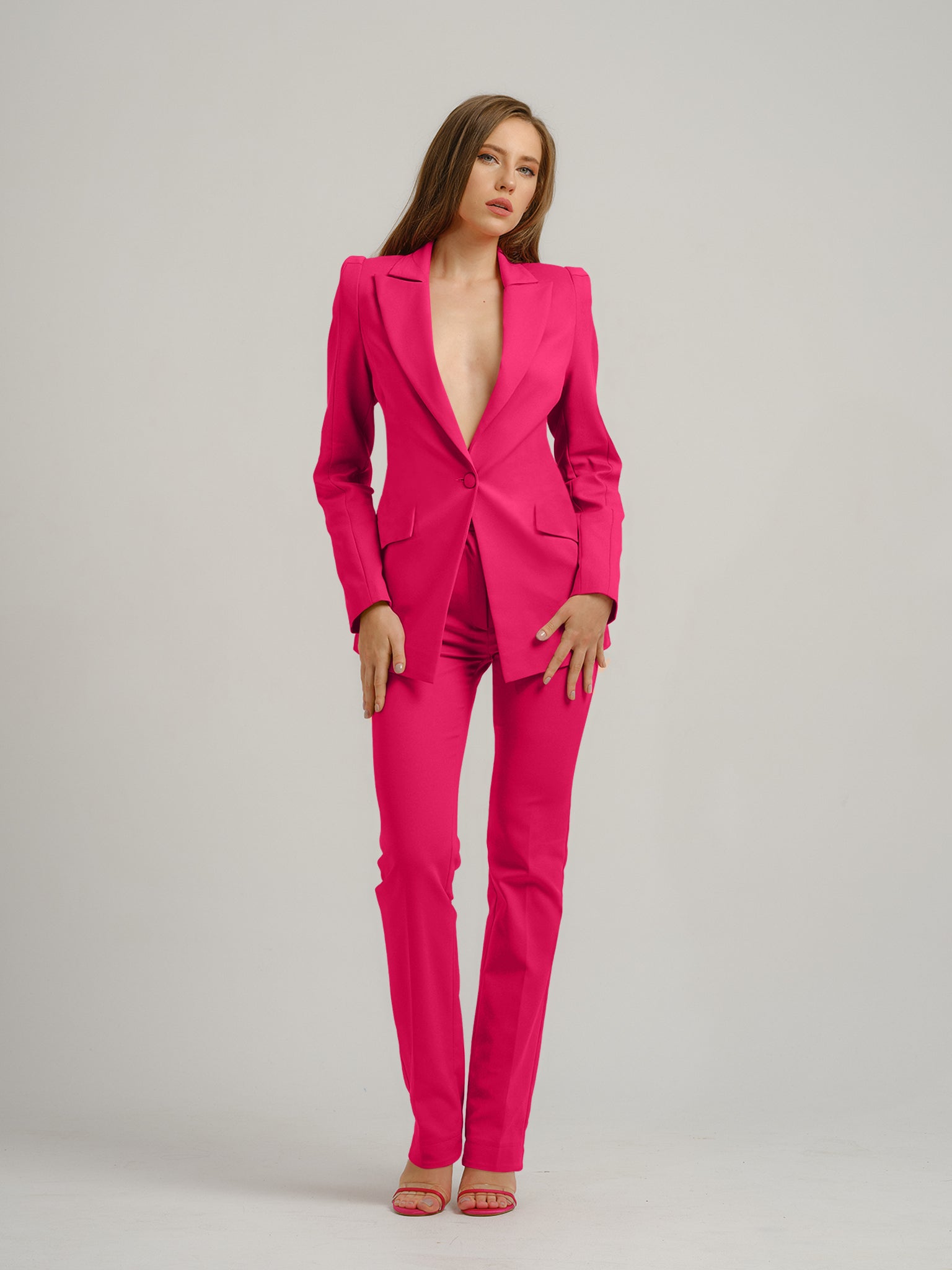 Fantasy Tailored Blazer - Pink by Tia Dorraine Women's Luxury Fashion Designer Clothing Brand