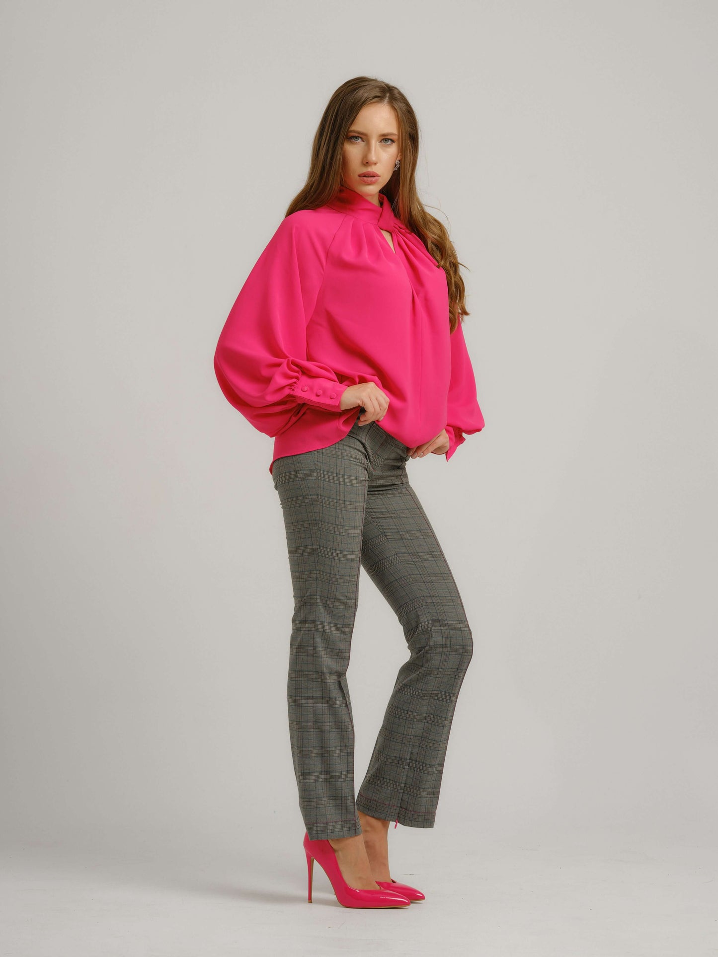 Get Down to Business Oversized Blouse - Pink by Tia Dorraine Women's Luxury Fashion Designer Clothing Brand