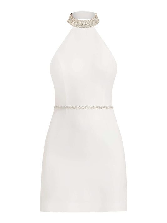 Fall in Love Crystal-Embellished Mini Dress by Tia Dorraine Women's Luxury Fashion Designer Clothing Brand