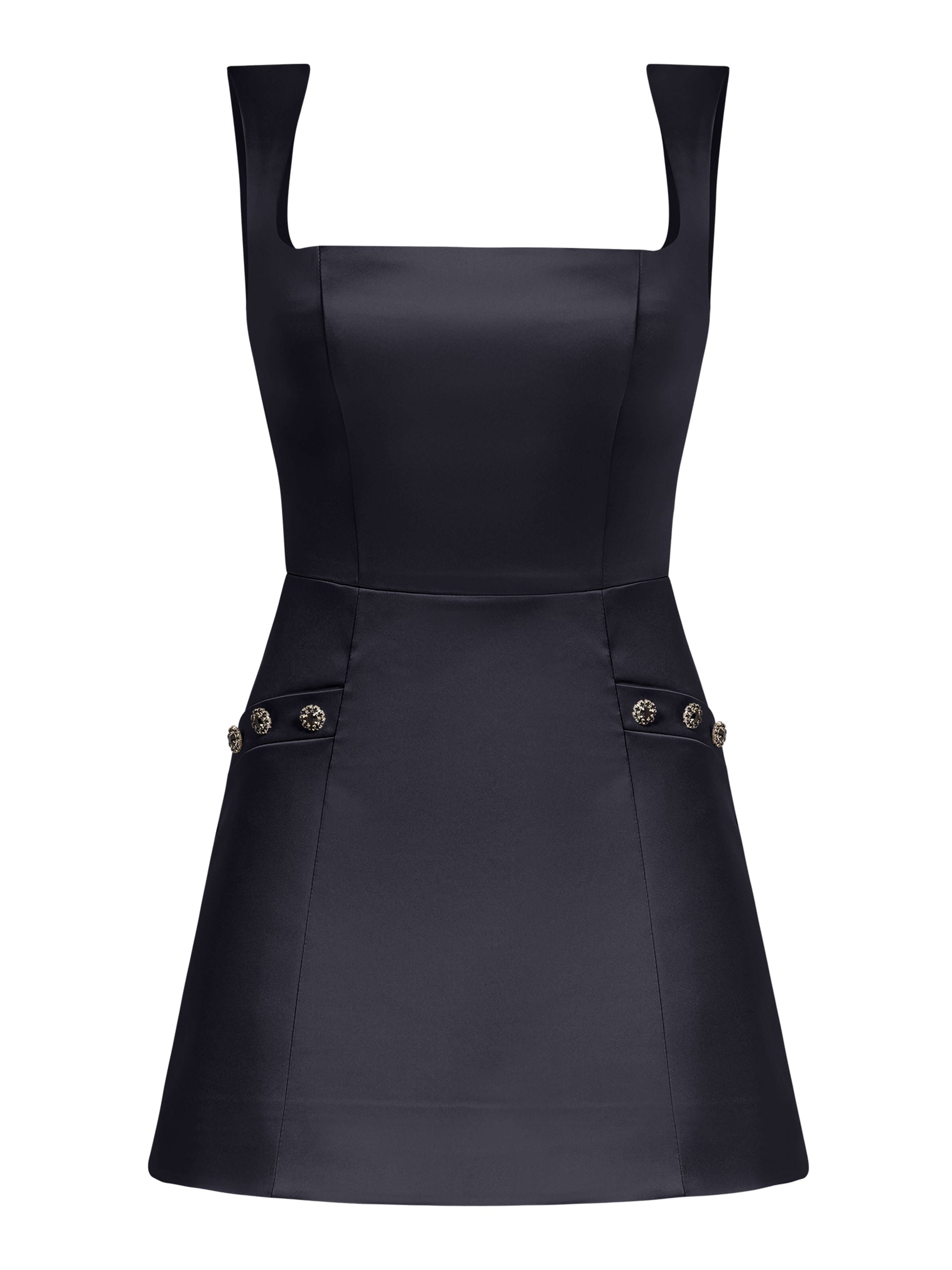Blame Gravity Satin Mini Dress - Black by Tia Dorraine Women's Luxury Fashion Designer Clothing Brand