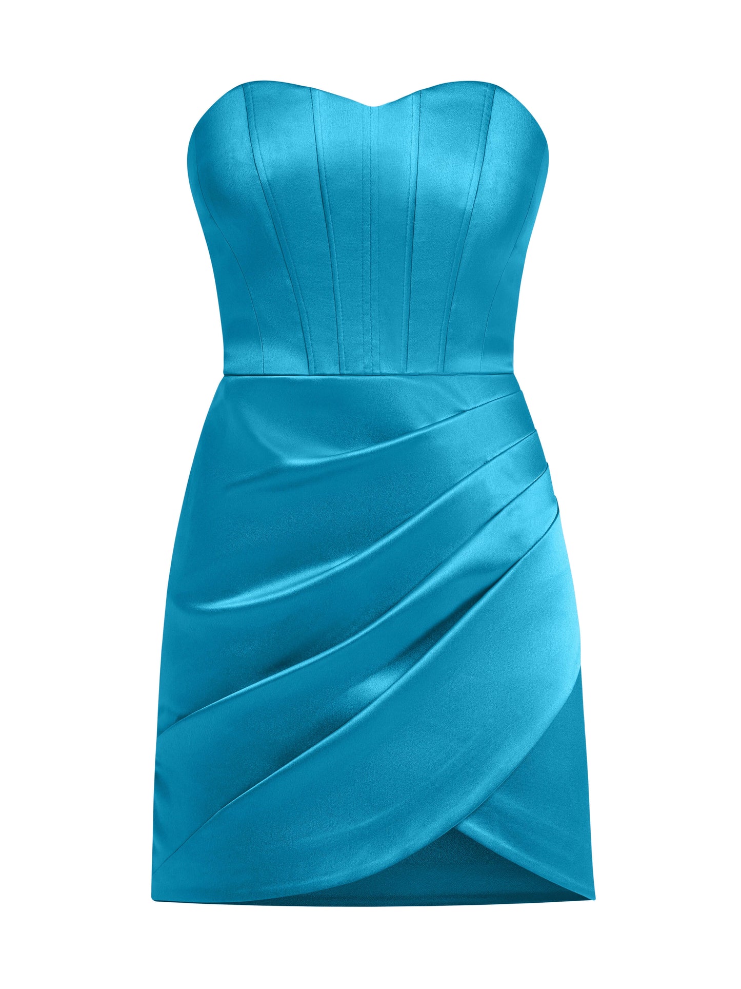 A Touch of Glamour Mini Dress - Capri Blue by Tia Dorraine Women's Luxury Fashion Designer Clothing Brand
