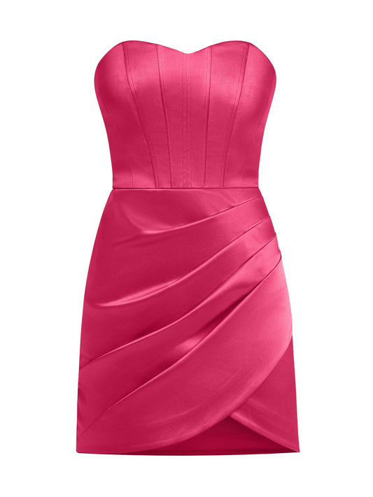 A Touch of Glamour Mini Dress - Hot Pink