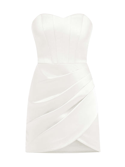 A Touch of Glamour Mini Dress - Pearl White