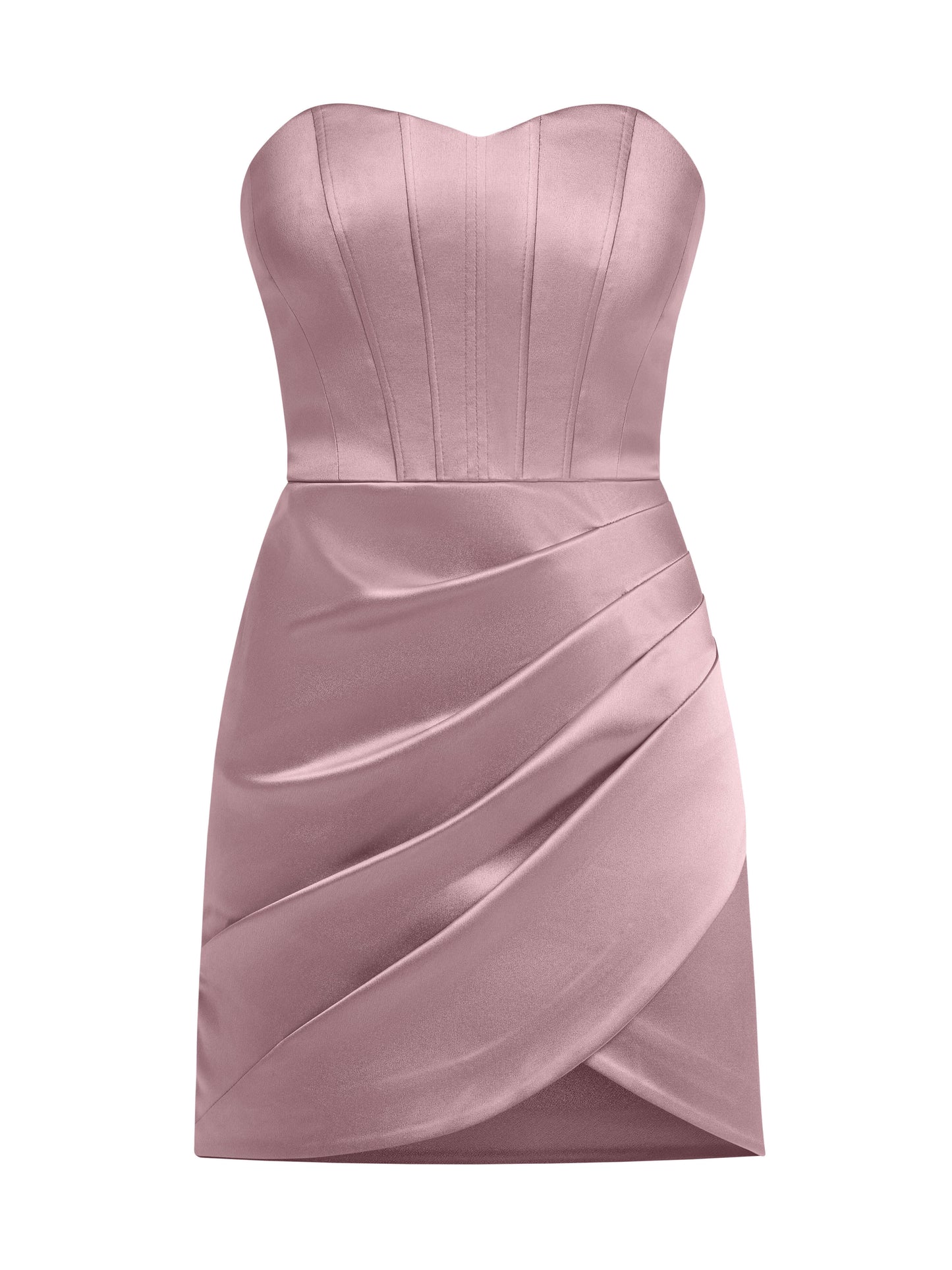 A Touch of Glamour Satin Mini Dress - Thistle Purple