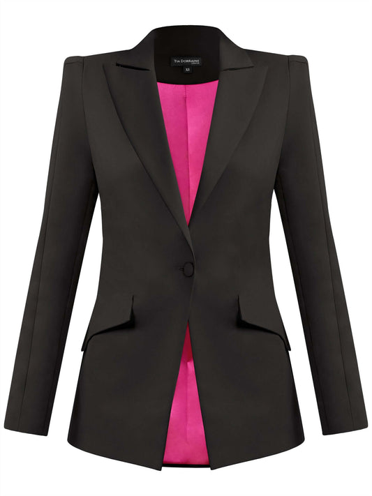 Fantasy Tailored Blazer - Black by Tia Dorraine Women's Luxury Fashion Designer Clothing Brand