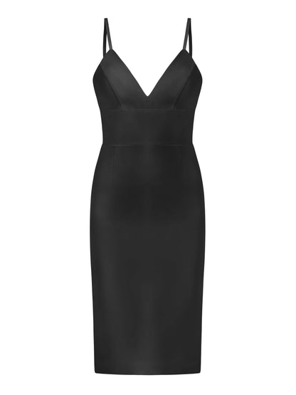 Bold Simplicity Midi Dress - Black