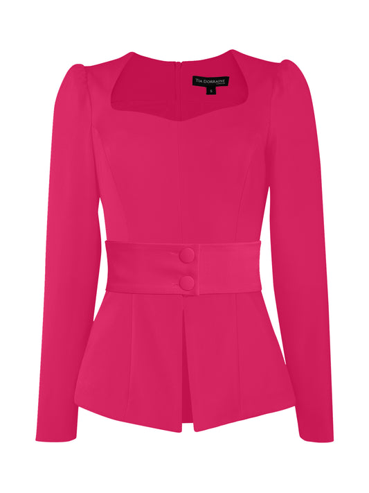 Hot Pink Sweetheart Blouse