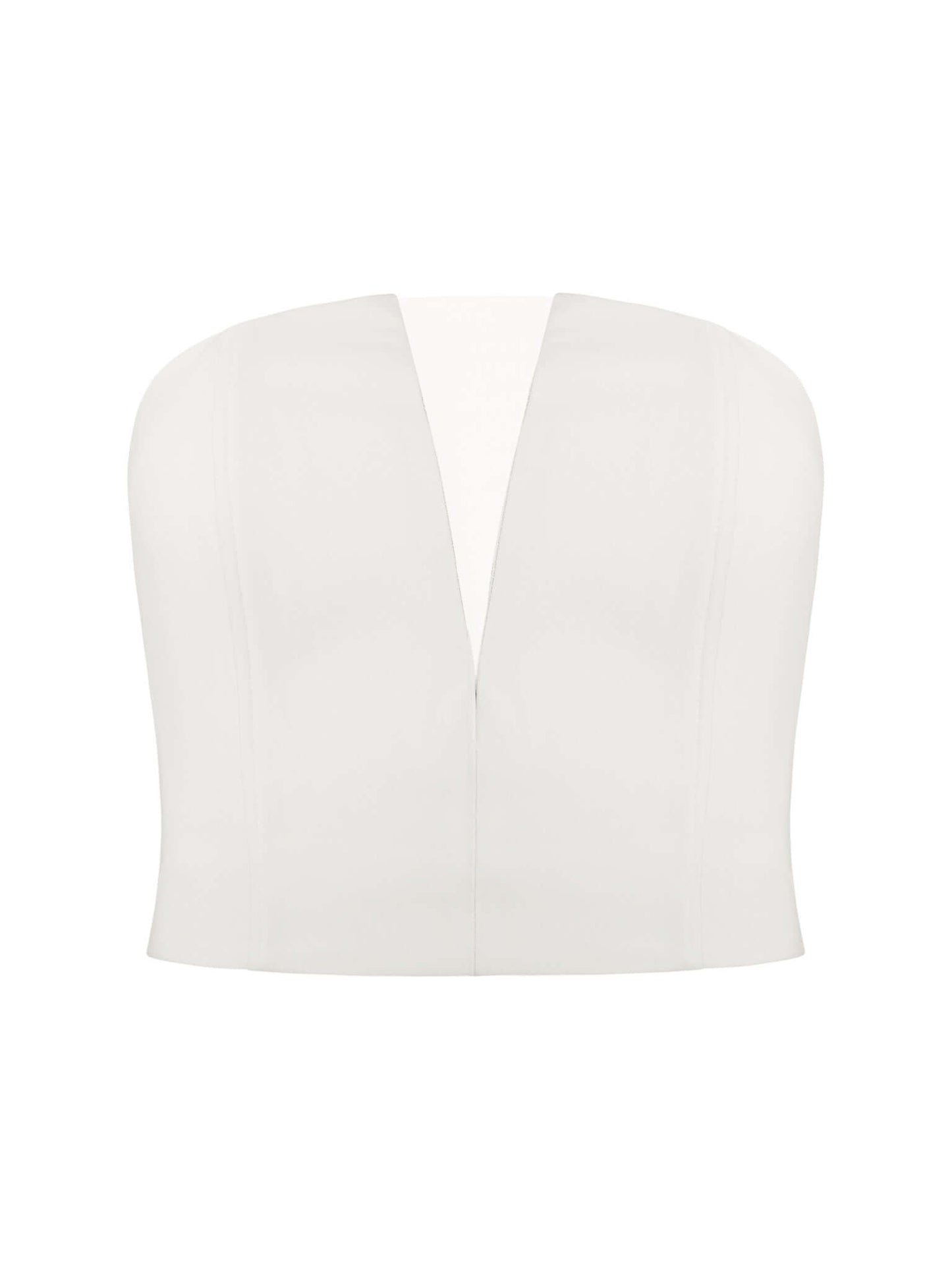 Rare Pearl Bustier Top With Criss-Cross Back