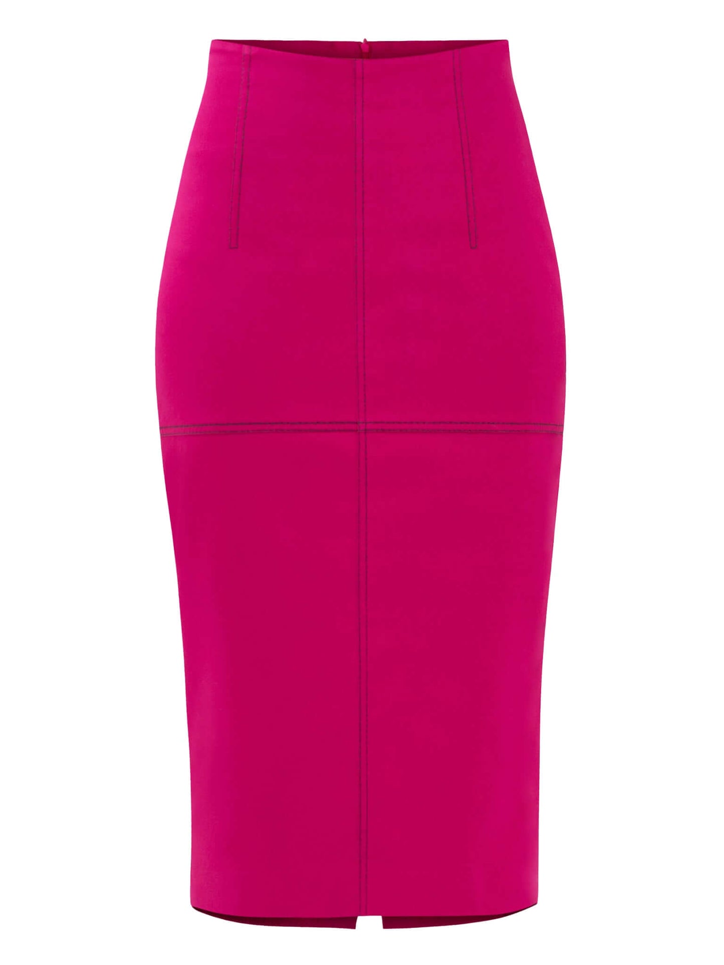 Details Matter High-Waist Pencil Midi Skirt - Pink by Tia Dorraine Women's Luxury Fashion Designer Clothing Brand