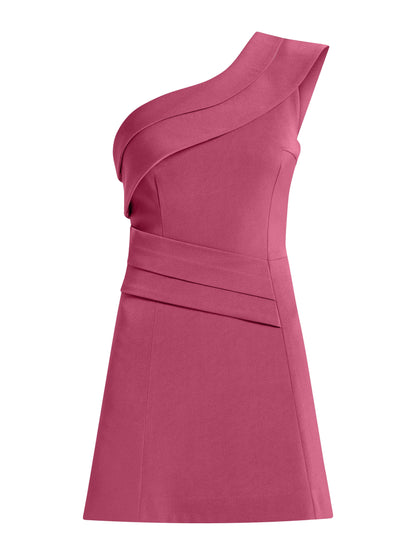 Elegant Touch Mini Dress - Super Pink