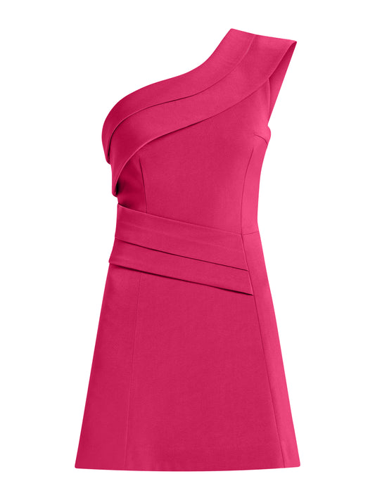 Elegant Touch Mini Dress - Hot Pink