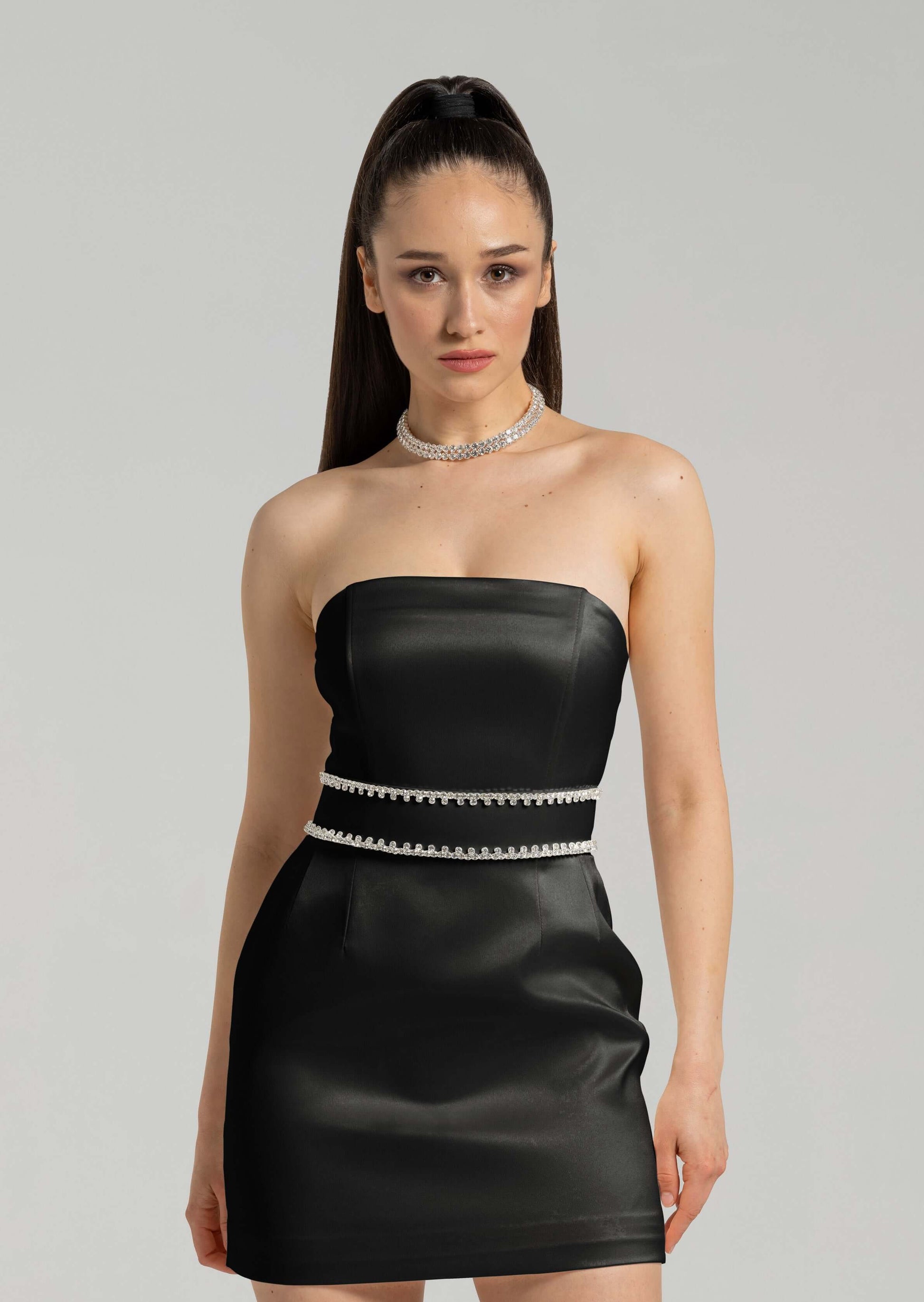 Elevated Excellence Mini Dress - Black by Tia Dorraine Women's Luxury Fashion Designer Clothing Brand