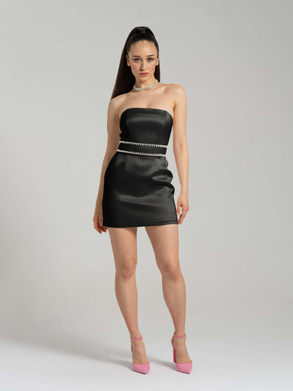 Elevated Excellence Mini Dress - Black by Tia Dorraine Women's Luxury Fashion Designer Clothing Brand