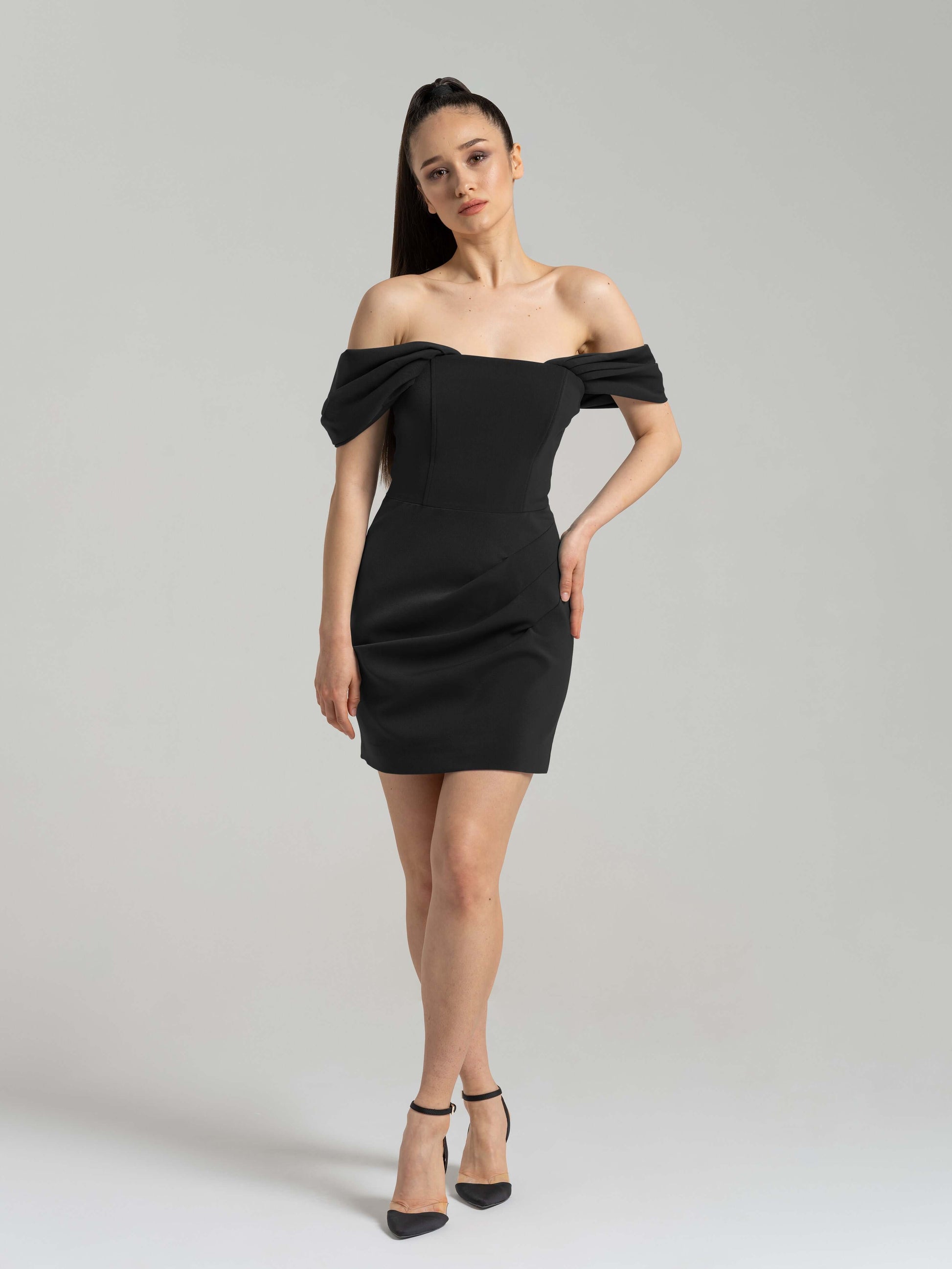 Evoking Glamour Mini Dress - Black by Tia Dorraine Women's Luxury Fashion Designer Clothing Brand