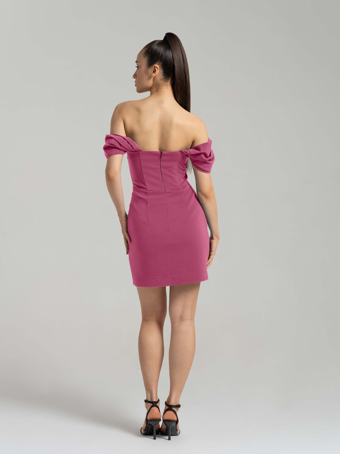 Evoking Glamour Mini Dress - Super Pink