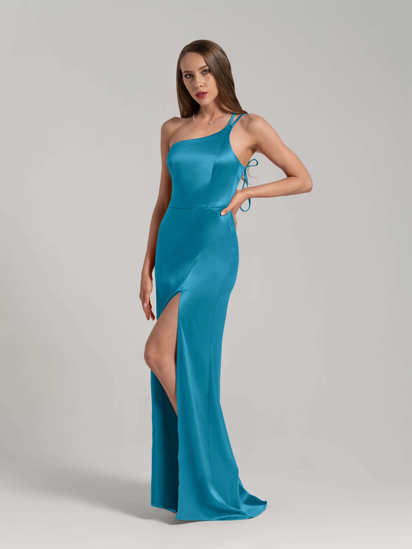 Goddess of Love Long Gown - Capri Blue by Tia Dorraine Women's Luxury Fashion Designer Clothing Brand