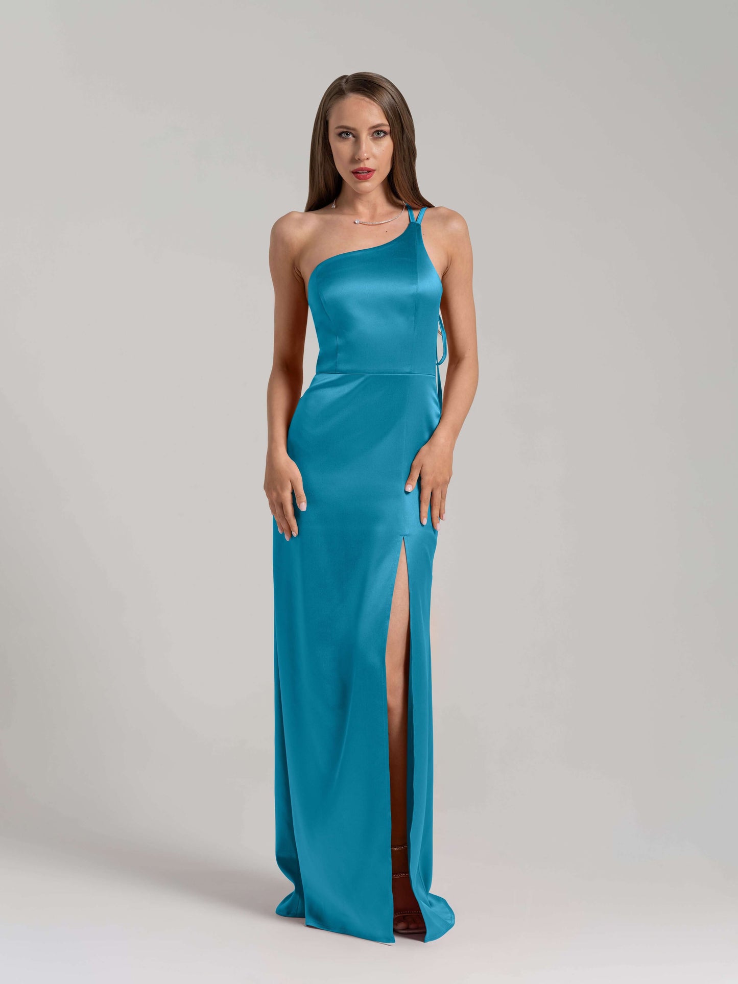 Goddess of Love Long Gown - Capri Blue by Tia Dorraine Women's Luxury Fashion Designer Clothing Brand