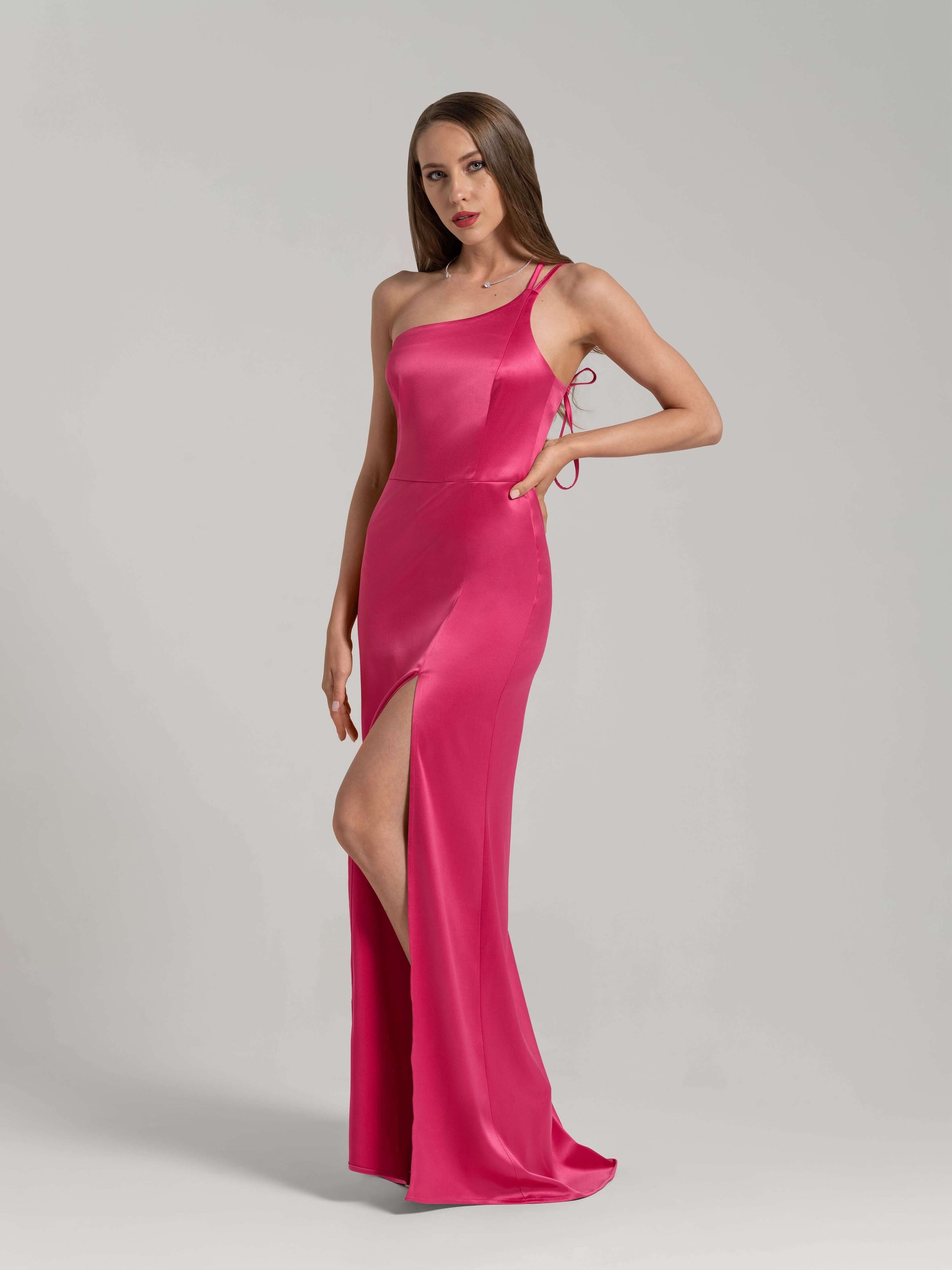 Goddess of Love Long Gown - Hot Pink by Tia Dorraine Women's Luxury Fashion Designer Clothing Brand