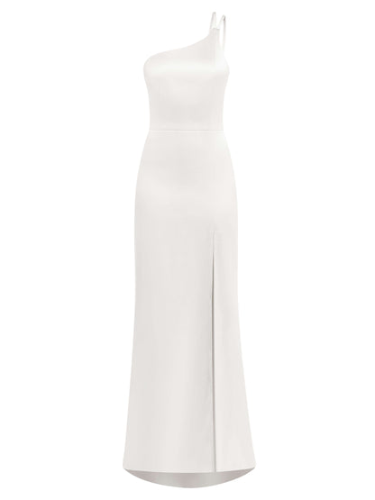 Goddess of Love Long Gown - Pearl White by Tia Dorraine Women's Luxury Fashion Designer Clothing Brand