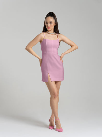 Into You Fitted Mini Dress - Candy Pink