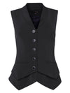 Magnetic Power Fitted Single-Breasted Waistcoat