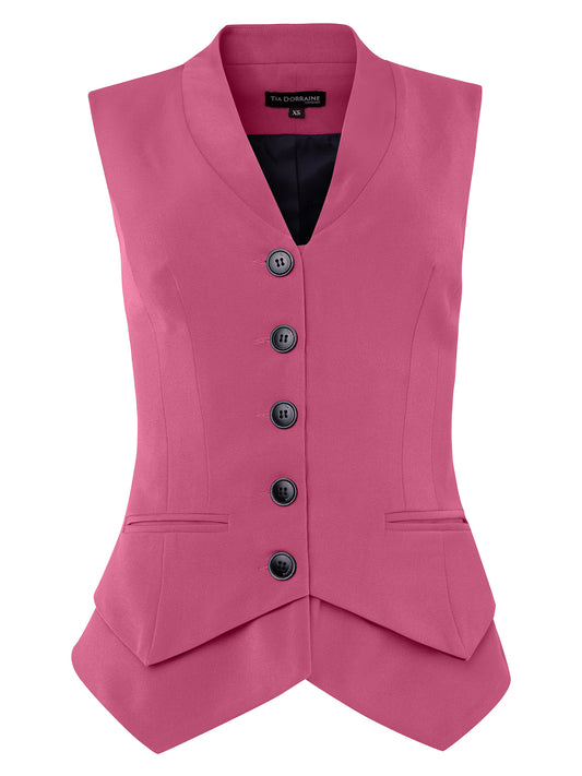 Sweet Desire Fitted Single-Breasted Waistcoat by Tia Dorraine Women's Luxury Fashion Designer Clothing Brand
