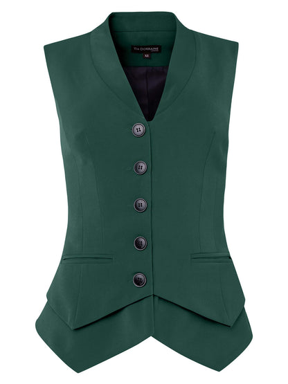 Emerald Dream Fitted Single-Breasted Waistcoat