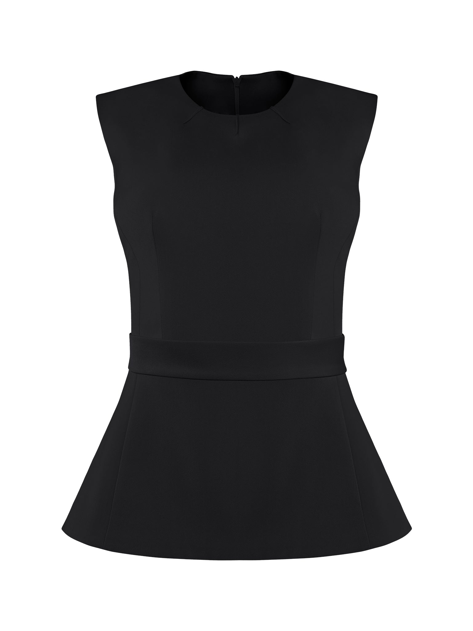 Magnetic Power Sleeveless Waist-Fitted Top by Tia Dorraine Women's Luxury Fashion Designer Clothing Brand