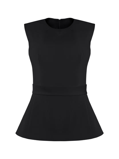 Magnetic Power Sleeveless Waist-Fitted Top by Tia Dorraine Women's Luxury Fashion Designer Clothing Brand