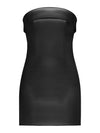 Romantic Allure Satin Mini Dress -  Black