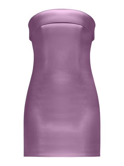 Romantic Allure Satin Mini Dress - Imperial Purple
