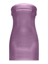Romantic Allure Satin Mini Dress - Posh Purple