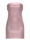 Romantic Allure Satin Mini Dress - Soft Pink