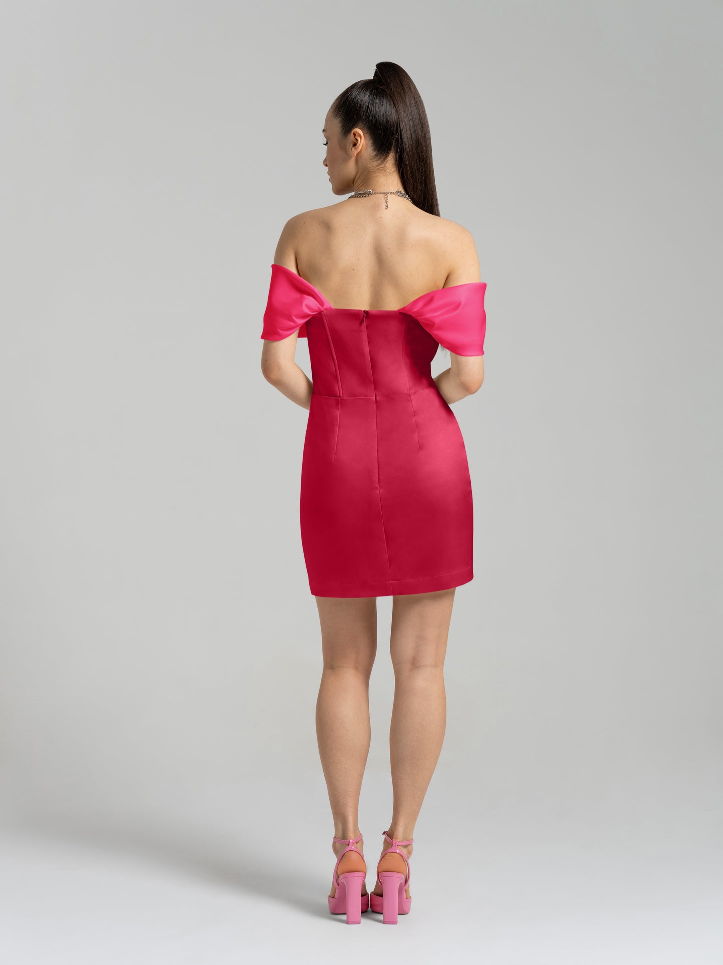 Signature of the Sun Mini Dress - Red & Pink