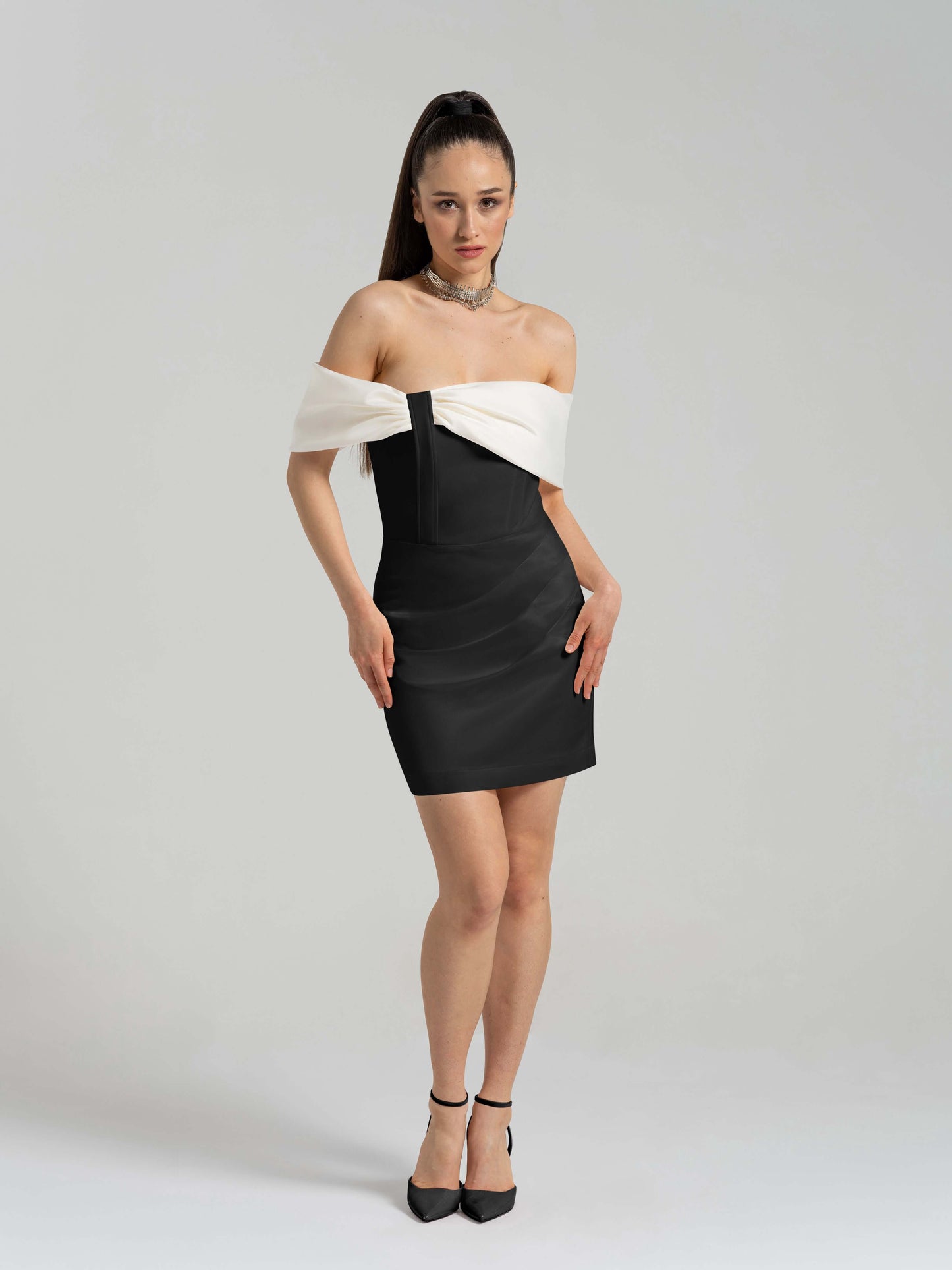 Signature of the Sun Mini Dress - Black & White by Tia Dorraine Women's Luxury Fashion Designer Clothing Brand