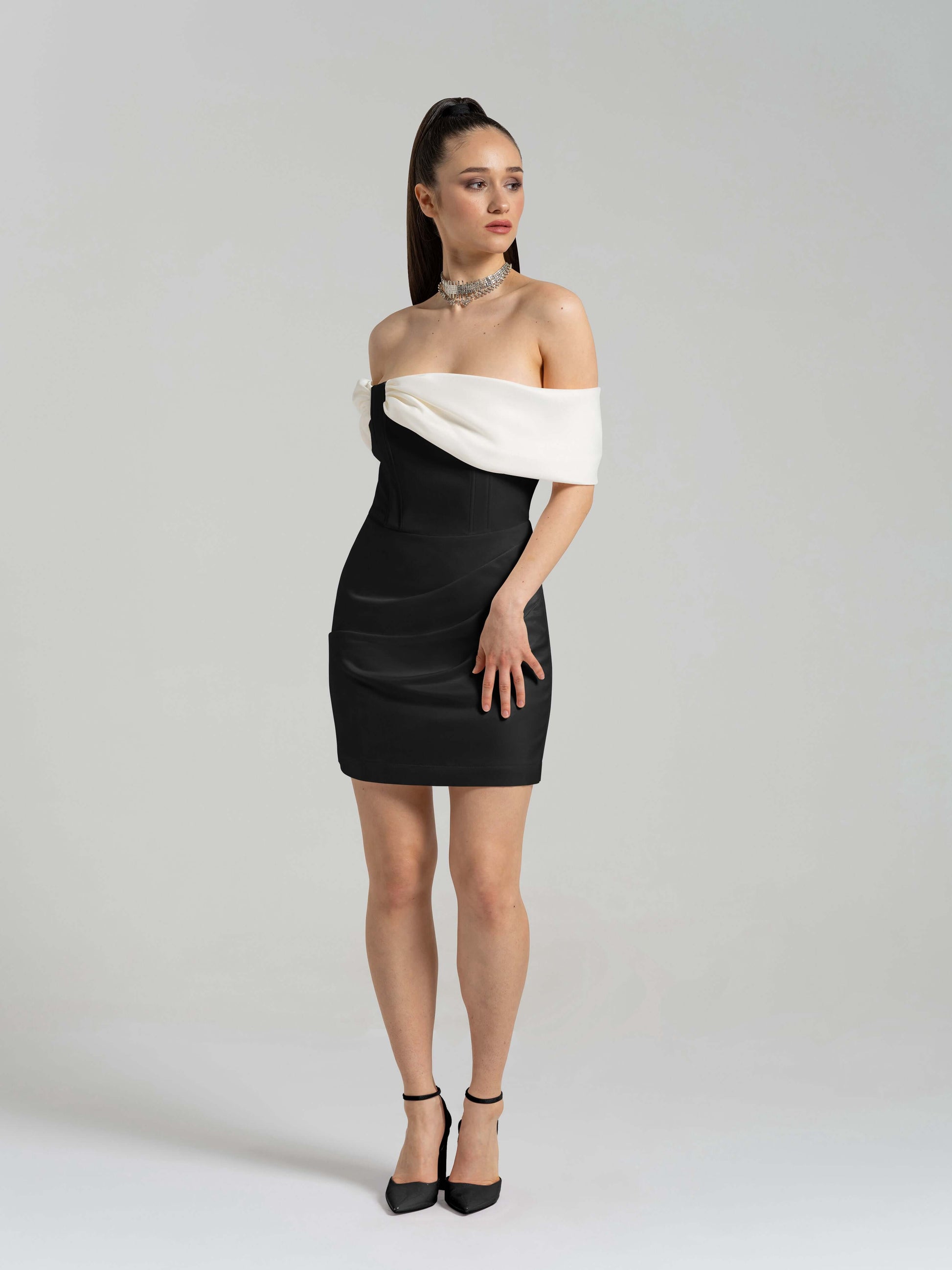 Signature of the Sun Mini Dress - Black & White by Tia Dorraine Women's Luxury Fashion Designer Clothing Brand