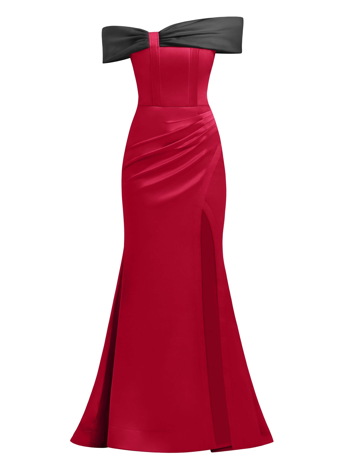 Signature of the Sun Long Dress - Red & Black