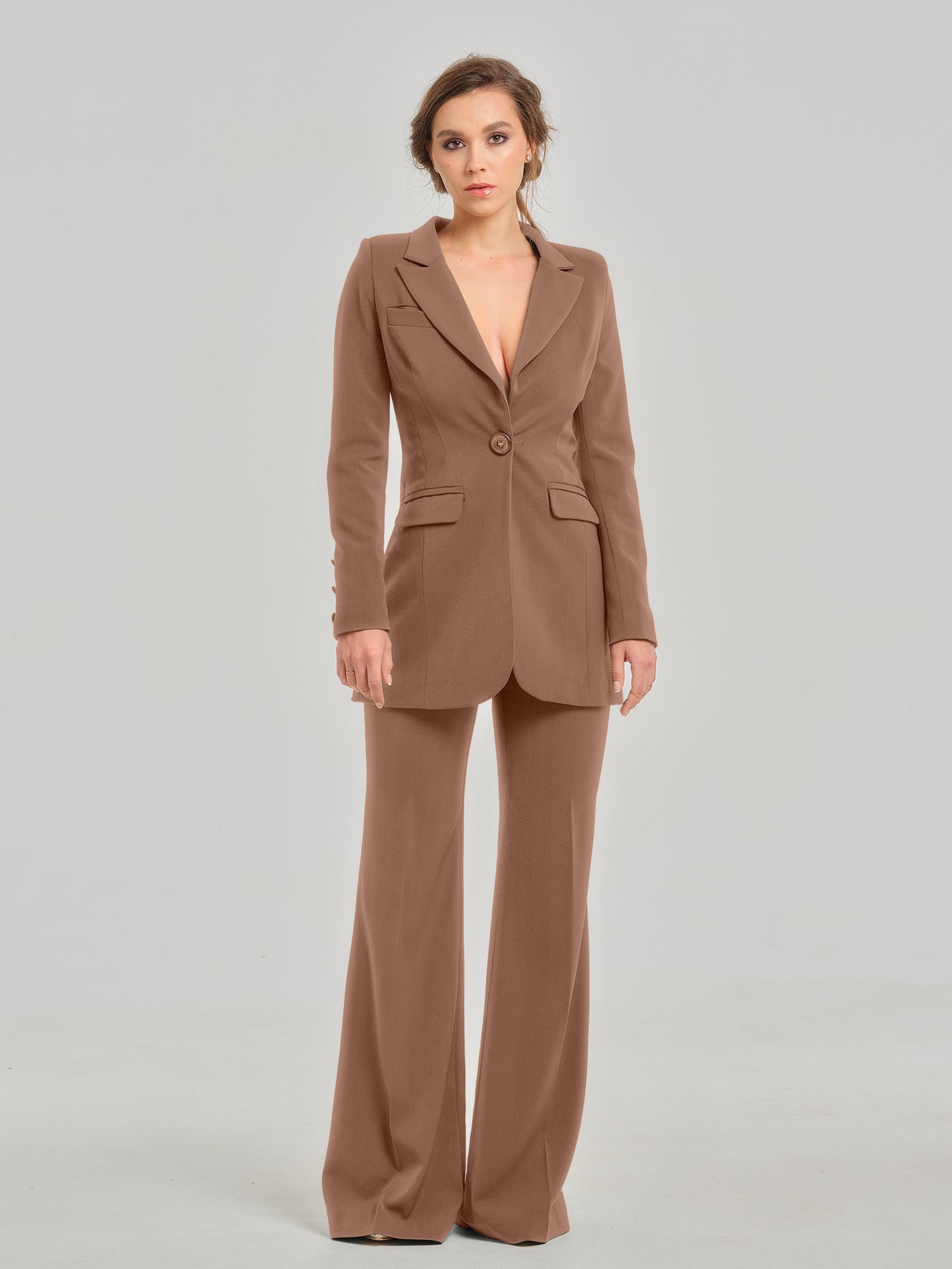 Sandstorm High-Waist Flared Trousers
