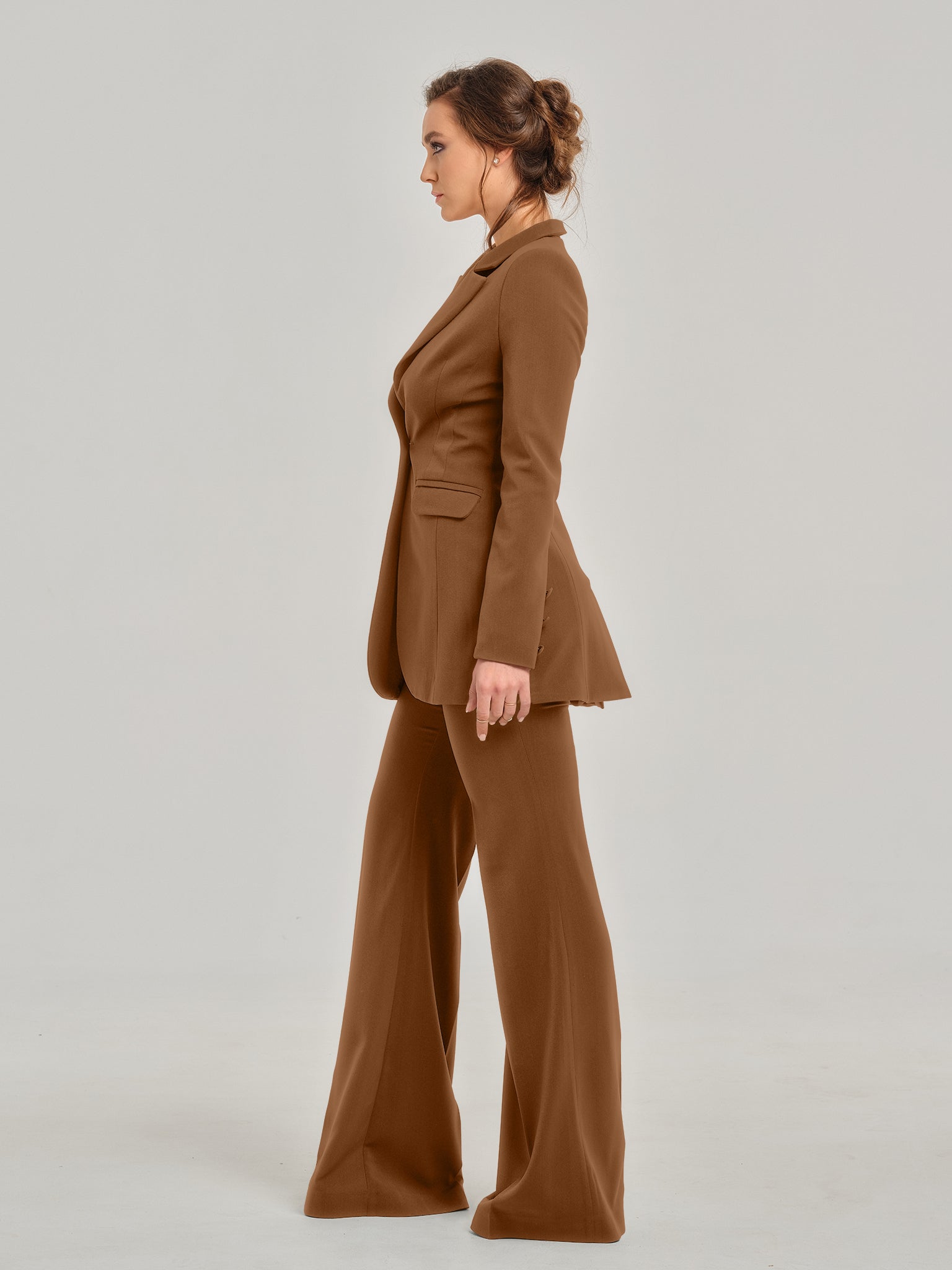 Warm Wishes High-Waist Flared Trousers by Tia Dorraine Women's Luxury Fashion Designer Clothing Brand