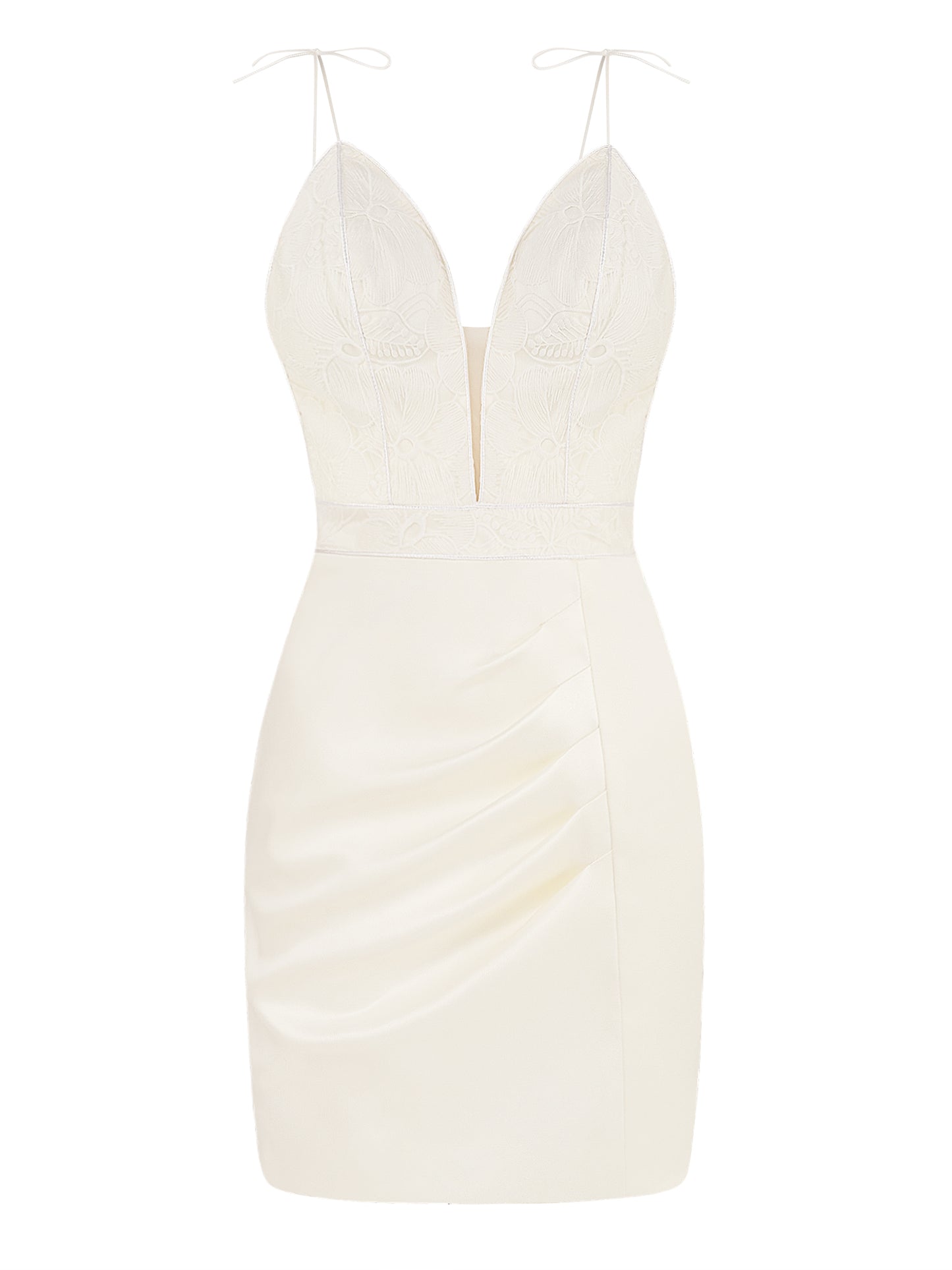 White Heaven Embroidered Organza Mini Dress by Tia Dorraine Women's Luxury Fashion Designer Clothing Brand