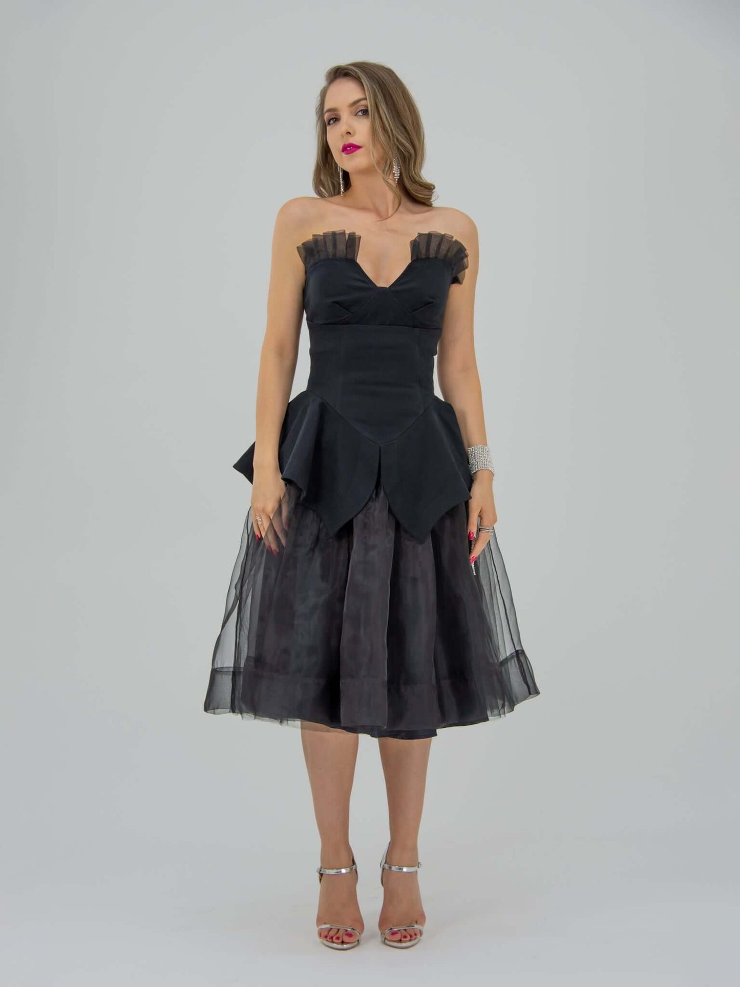 Black Swan Fitted Asymmetric Corset Belt by Tia Dorraine Women's Luxury Fashion Designer Clothing Brand