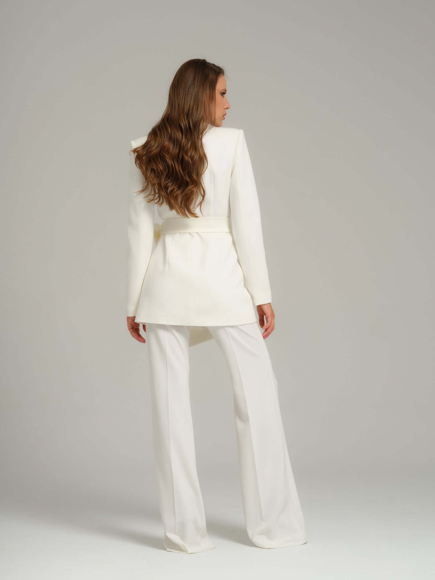 Rare Pearl Blazer With Bow Belt by Tia Dorraine Women's Luxury Fashion Designer Clothing Brand